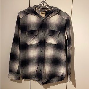 Aritzia TNA flannel with hood size S